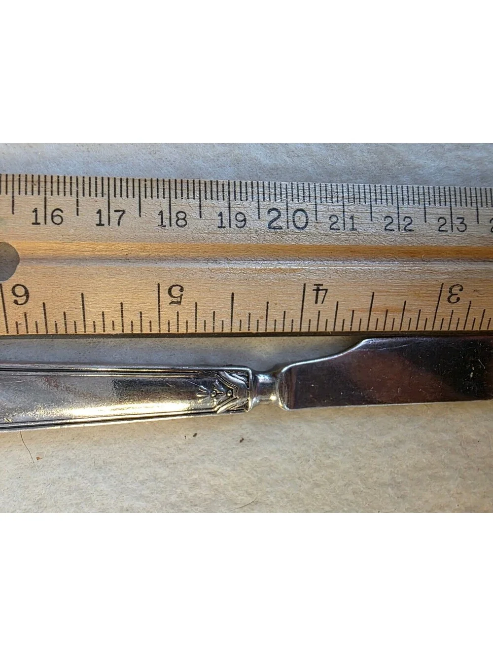 1937 National Silver Co Rose and Leaf Silverplate Master Butter Knife